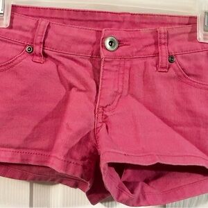 City Streets Pink Jean Shorts with Rolled Hem